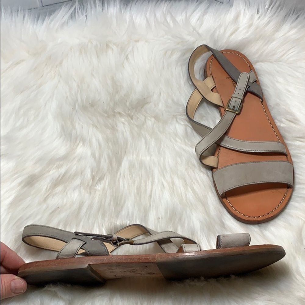 Cole Haan Taupe‎ Leather Sandals Size 10